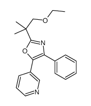 2-(1-ethoxy-2-methylpropan-2-yl)-4-phenyl-5-pyridin-3-yl-1,3-oxazole结构式