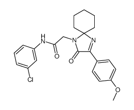 N-(3-chlorophenyl)-2-{3-[4-(methyloxy)phenyl]-2-oxo-1,4-diazaspiro[4.5]dec-3-en-1-yl}acetamide Structure