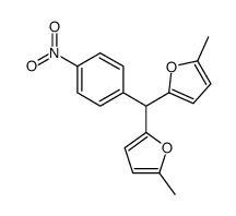 2-methyl-5-[(5-methylfuran-2-yl)-(4-nitrophenyl)methyl]furan结构式