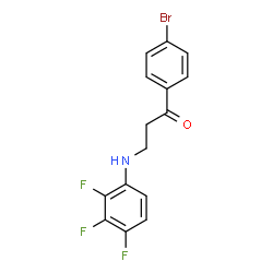 1-(4-bromophenyl)-3-(2,3,4-trifluoroanilino)-1-propanone structure