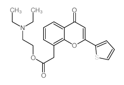 4H-1-Benzopyran-8-acetic acid, 4-oxo-2-(2-thienyl)-, 2-(diethylamino)ethyl ester picture