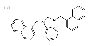 1,3-bis(naphthalen-1-ylmethyl)-1,2-dihydrobenzimidazol-1-ium,chloride Structure