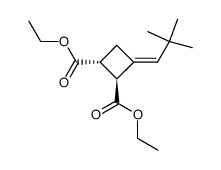 diethyl (1R,2S,E)-3-(2,2-dimethylpropylidene)cyclobutane-1,2-dicarboxylate Structure