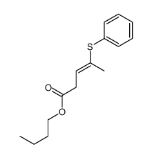 butyl 4-phenylsulfanylpent-3-enoate结构式