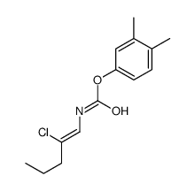 (3,4-dimethylphenyl) N-(2-chloropent-1-enyl)carbamate Structure