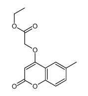 ethyl 2-(6-methyl-2-oxochromen-4-yl)oxyacetate Structure