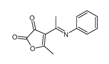 5-methyl-4-(C-methyl-N-phenylcarbonimidoyl)furan-2,3-dione结构式