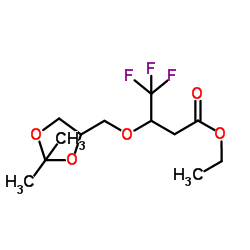 3-(2,2-DIMETHYL-[1,3]DIOXOLAN-4-YLMETHOXY)-4,4,4-TRIFLUORO-BUTYRIC ACID ETHYL ESTER Structure