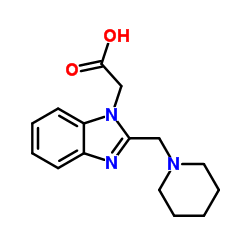 [2-(PIPERIDIN-1-YLMETHYL)-1H-BENZIMIDAZOL-1-YL]ACETIC ACID结构式