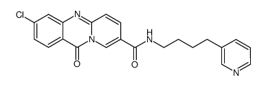 3-Chloro-N-[4-(pyridin-3-yl)butyl]-11-oxo-11H-pyrido[2,1-b]quinazoline-8-carboxamide Structure