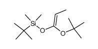 (E)-Dimethyl<<1-(1,1-dimethylethoxy)-1-propenyl>oxy>(1,1-dimethylethyl)silane结构式