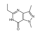 5-ethyl-1,3-dimethyl-4H-pyrazolo[4,3-d]pyrimidin-7-one结构式