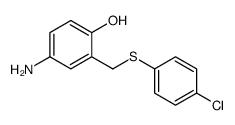 4-amino-2-[(4-chlorophenyl)sulfanylmethyl]phenol结构式