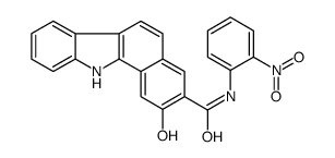 2-hydroxy-N-(2-nitrophenyl)-11H-benzo[a]carbazole-3-carboxamide结构式
