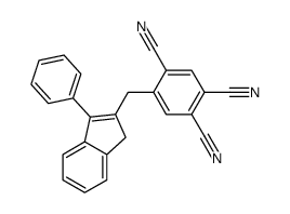 5-[(3-phenyl-1H-inden-2-yl)methyl]benzene-1,2,4-tricarbonitrile Structure