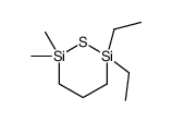 2,2-diethyl-6,6-dimethyl-1,2,6-thiadisilinane结构式