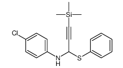 4-chloro-N-(1-phenylsulfanyl-3-trimethylsilylprop-2-ynyl)aniline Structure