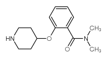 N,N-二甲基-2-(4-哌啶氧基)苯甲酰胺结构式