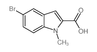 5-溴-1-甲基-1H-吲哚-2-羧酸结构式