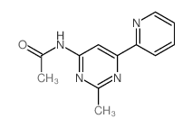 N-(2-methyl-6-pyridin-2-yl-pyrimidin-4-yl)acetamide structure