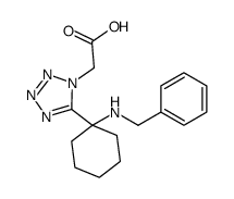 2-[5-[1-(benzylamino)cyclohexyl]tetrazol-1-yl]acetic acid structure