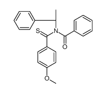N-(4-methoxybenzenecarbothioyl)-N-[(1R)-1-phenylethyl]benzamide结构式