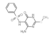 Benzenesulfonamide,N-[4-amino-1,6-dihydro-2-(methylthio)-6-oxo-5-pyrimidinyl]- Structure
