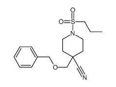 4-(phenylmethoxymethyl)-1-propylsulfonylpiperidine-4-carbonitrile Structure