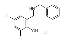 Phenol,2,4-dichloro-6-[[(phenylmethyl)amino]methyl]-, hydrochloride (1:1) Structure