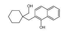2-[[1-(hydroxymethyl)cyclohexyl]methyl]naphthalen-1-ol结构式