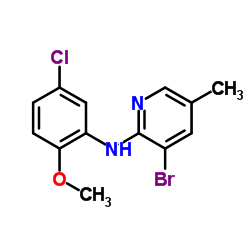 3-Bromo-N-(5-chloro-2-methoxyphenyl)-5-methyl-2-pyridinamine Structure
