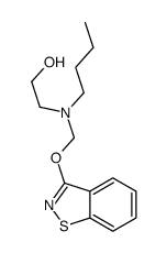 2-[[(1,2-benzisothiazol-3-yloxy)methyl]butylamino]ethanol structure