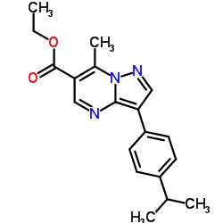 3-(4-Isopropyl-phenyl)-7-methyl-pyrazolo[1,5-a]pyrimidine-6-carboxylic acid ethyl ester Structure