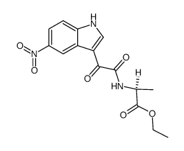 N-<(5-nitro-indol-3-yl)glyoxylyl>alanine ethyl ester Structure