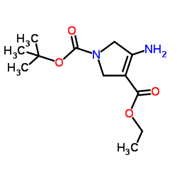1H-Pyrrole-1,3-dicarboxylic acid, 4-amino-2,5-dihydro-, 1-(1,1-dimethylethyl) 3-ethyl ester结构式