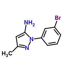 1-(3-Bromophenyl)-3-methyl-1H-pyrazol-5-amine Structure