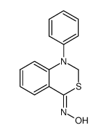 1-phenyl-1,2-dihydro-4H-benzo[d][1,3]thiazin-4-one oxime结构式