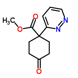 Methyl 4-oxo-1-(3-pyridazinyl)cyclohexanecarboxylate结构式