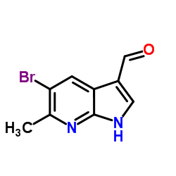 5-bromo-3-formyl-6-methyl-7-azaindole Structure