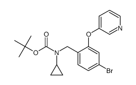 [4-bromo-2-(pyridin-3-yloxy)-benzyl]-cyclopropyl-carbamic acid tert-butyl ester结构式