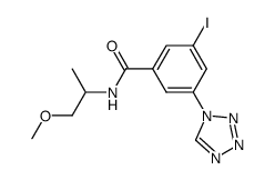 3-iodo-N-(2-methoxy-1-methylethyl)-5-tetrazol-1-yl-benzamide结构式