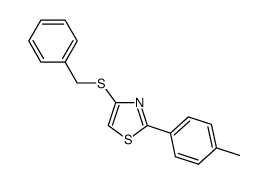 4-benzylsulfanyl-2-(4-methylphenyl)-1,3-thiazole结构式