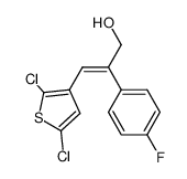 (E)-3-(2,5-dichlorothiophen-3-yl)-2-(4-fluorophenyl)prop-2-en-1-ol结构式