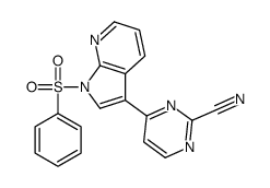 4-[1-(Phenylsulfonyl)-1H-pyrrolo[2,3-b]pyridin-3-yl]-2-pyrimidine carbonitrile Structure