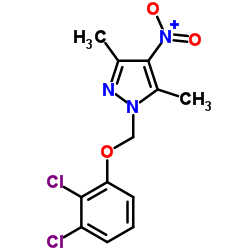 1-(2,3-DICHLORO-PHENOXYMETHYL)-3,5-DIMETHYL-4-NITRO-1H-PYRAZOLE structure