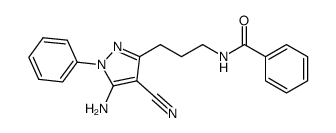 N-[3-(5-amino-4-cyano-1-phenyl-1H-pyrazol-3-yl)propyl]benzamide结构式