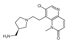 8-{2-[(3R)-3-(aminomethyl)-1-pyrrolidinyl]ethyl}-7-chloro-1-methyl-1,5-naphthyridin-2(1H)-one结构式