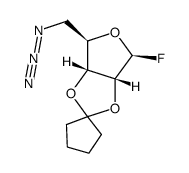 5-azido-2,3-O-cyclopentylidene-5-deoxy-β-D-ribofuranosyl fluoride结构式