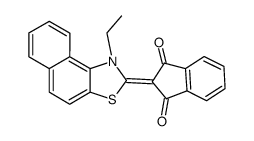 2-(1-ethyl-1H-naphtho[1,2-d]thiazol-2-ylidene)-indan-1,3-dione结构式
