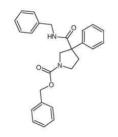 benzyl 3-(benzylcarbamoyl)-3-phenylpyrrolidine-1-carboxylate结构式